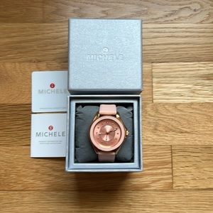 Michele Cape rose gold tone watch
